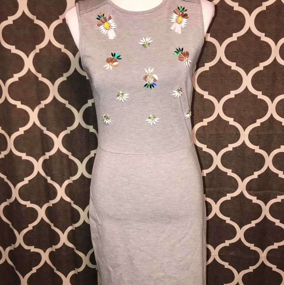 Banana republic women's beaded floral spring dress